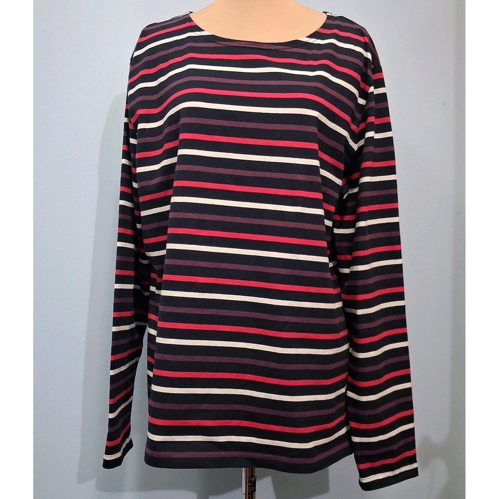 Saint James Womens 18 Long Sleeve Shirt Breton Striped  Preppy Nautical Coastal